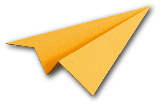 yellow paper airplane
